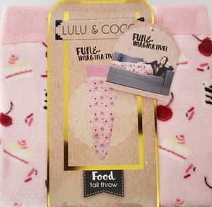 Lulu & Coco Cakes Tail Throw Blanket Cover Relax Cozy 18 x 52 Novelty Fun Gift